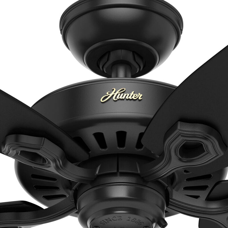 Hunter 52 inch Builder Damp Rated Ceiling Fan and Pull Chain - Matte Black, , hires