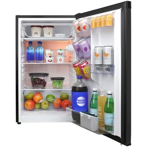 Avanti 20 in. 4.4 cu. ft. Mini Fridge with Freezer Compartment - Black, Black, hires
