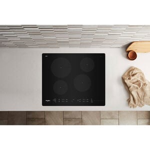 Whirlpool 24 in. 4-Burner Induction Cooktop with Simmer Burner & Power Burner - Black, , hires
