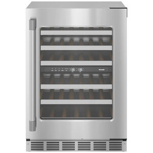 Thermador Professional Series 24 in. Compact Built-In Wine Cooler with 41 Bottle Capacity, Dual Temperature Zones & Digital Control - Stainless Steel, , hires
