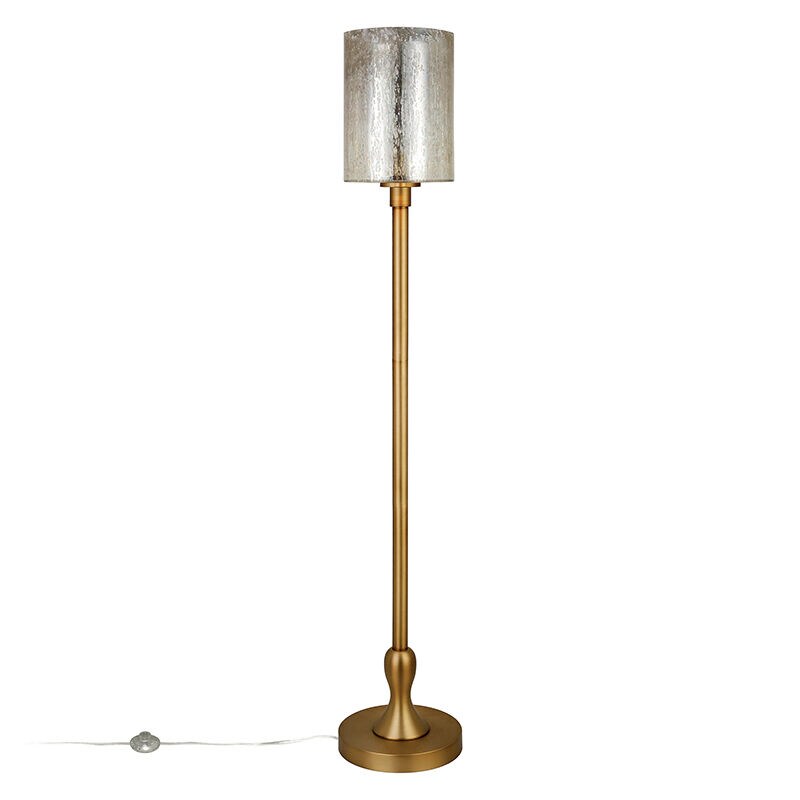 Hudson & Canal Numit Brass Floor Lamp with Mercury Glass Shade, , hires