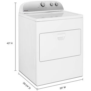 Whirlpool 29 in. 7.0 cu. ft. Electric Dryer with AutoDry Drying System - White, , hires