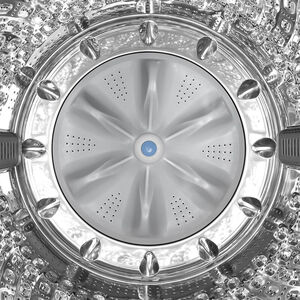 Samsung 27 in. 5.4 cu. ft. Smart Top Load Washer with Pet Care Solution & Super Speed Wash - Brushed Navy, Brushed Navy, hires