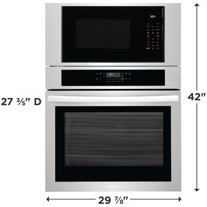 Frigidaire 30 in. 6.9 cu. ft. Electric Microwave/Wall Oven Combo with Standard Convection & Sensor Cooking - Stainless Steel, , hires
