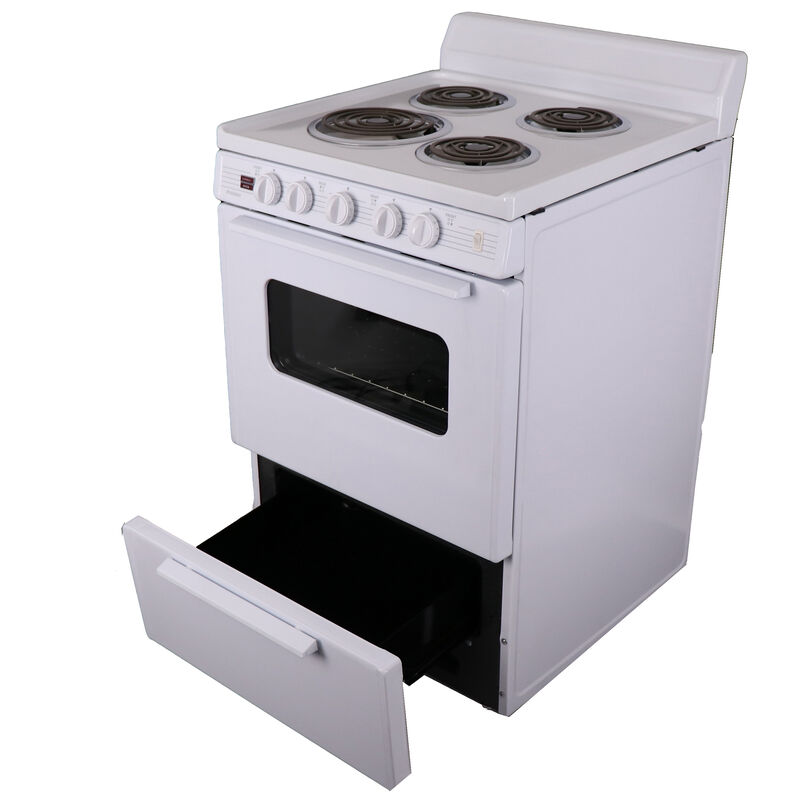 Premier 24 in. 2.9 cu. ft. Electric Range with Coil Burners - White, , hires