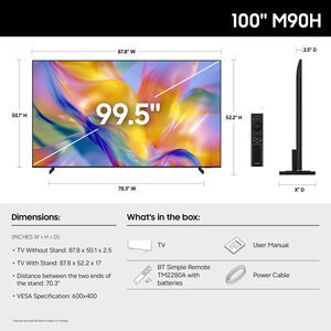 Samsung - 100" Class M90H Mini-LED 4K UHD Smart Tizen TV, , hires