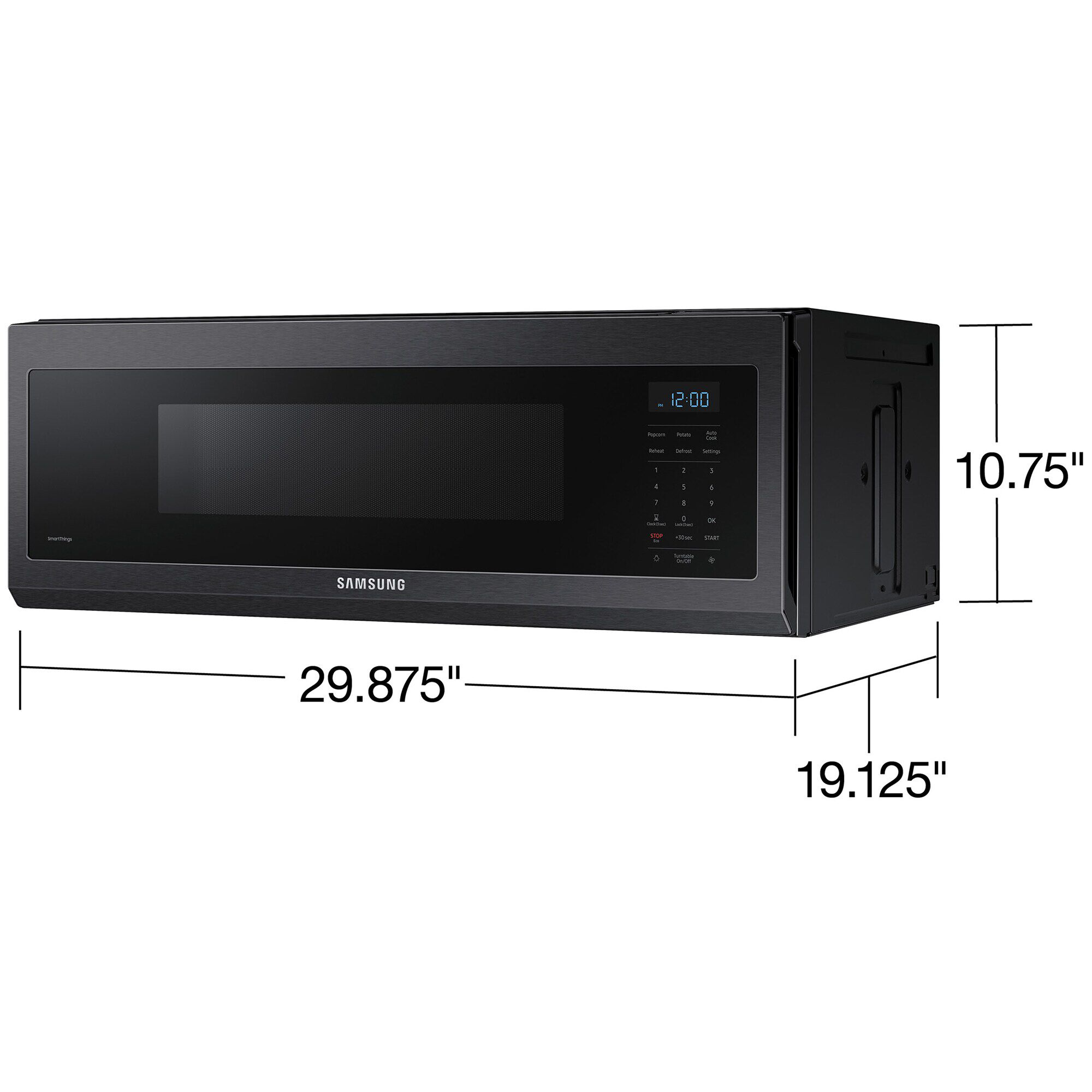 Dark stainless steel top microwave