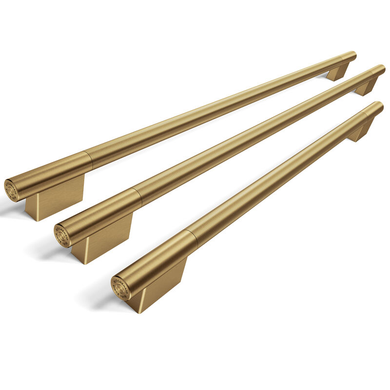 KitchenAid Handle Hardware Accessory Kit for 36 in. Built-In French Door Bottom Mount Refrigerators - Brass, Brass, hires