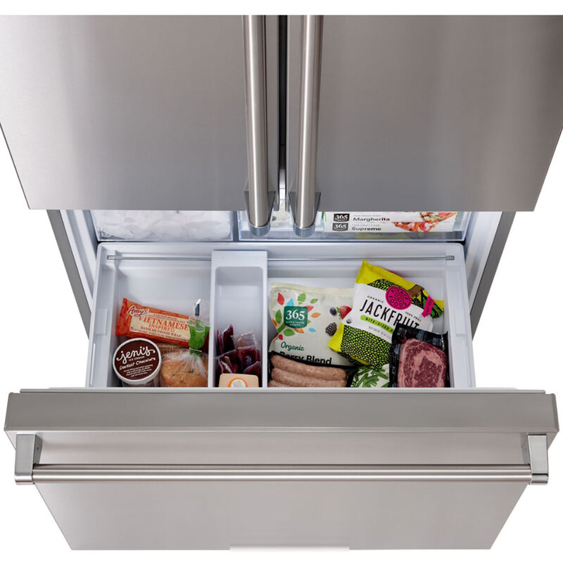 Viking 3 Series 36 in. 19.9 cu. ft. Counter Depth French Door Refrigerator with Internal Water Dispenser - Stainless Steel, , hires