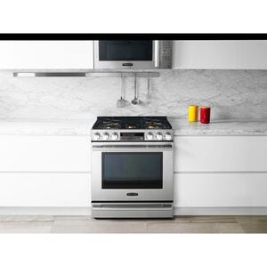 Signature Kitchen Suite 30 in. 1.7 cu. ft. 950W Smart Over-the-Range Microwave with 300 CFM, Convection & Sensor Cooking - Stainless Steel, , hires