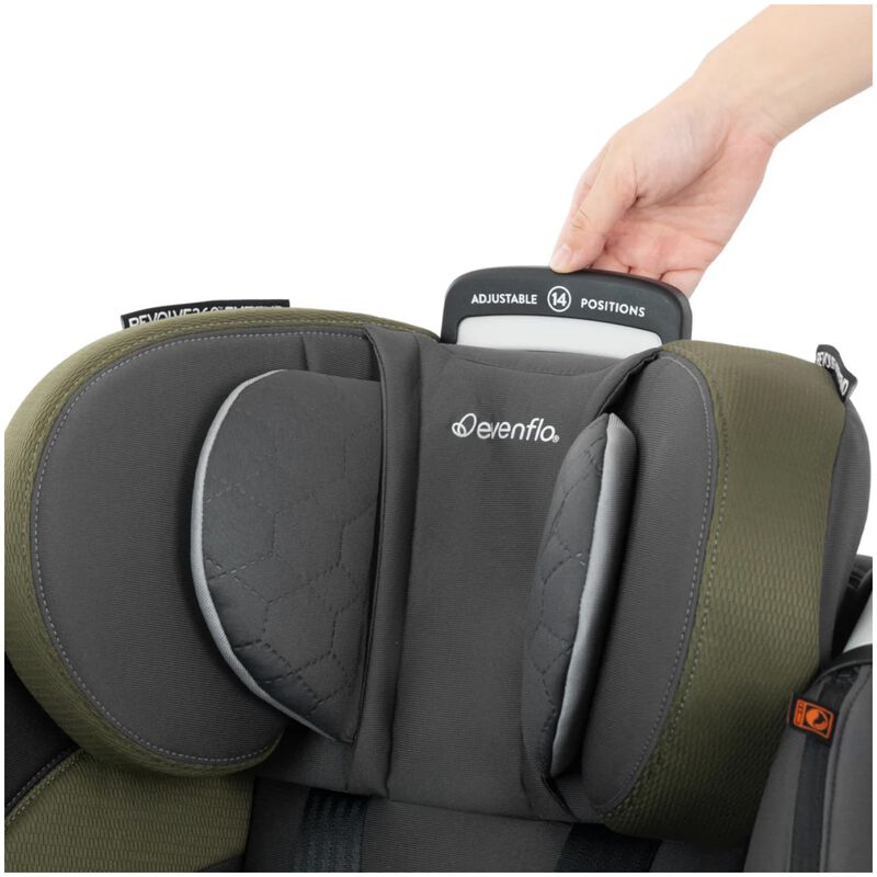 Evenflo Revolve360 Extend All-in-One Rotating Car Seat with Quick Clean Cover - Rockland Green, , hires