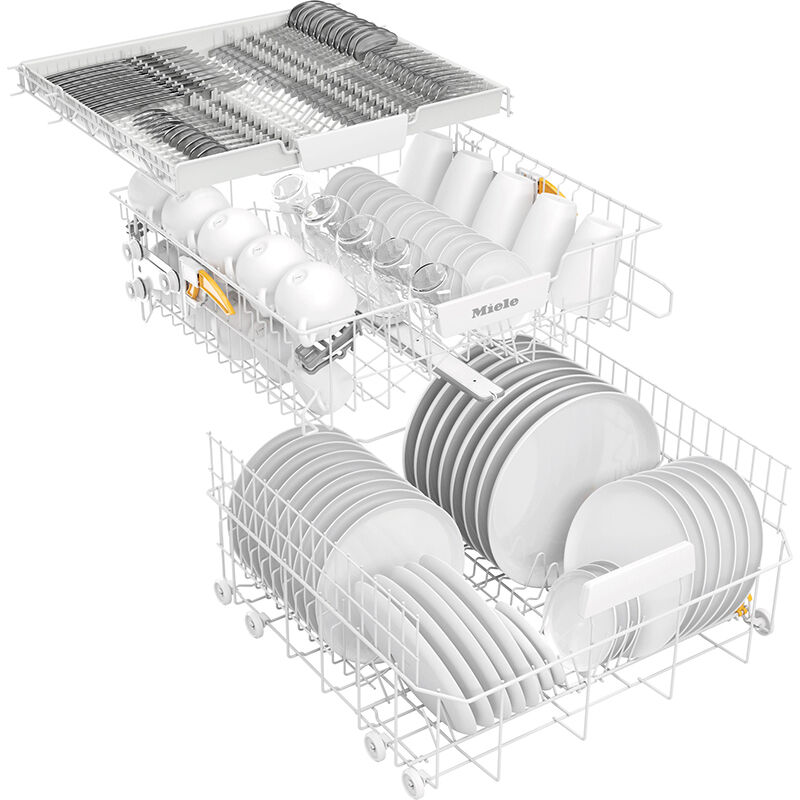 Miele 24 in. Top Control Dishwasher with 44 dBa Sound Level & 3rd-Rack - Custom Panel Ready, , hires