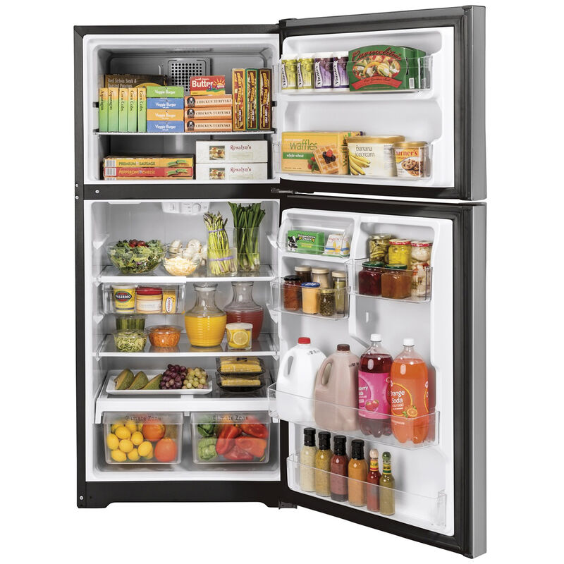 GE 30 in. 19.2 cu. ft. Top Freezer Refrigerator - Stainless Steel, Stainless Steel, hires