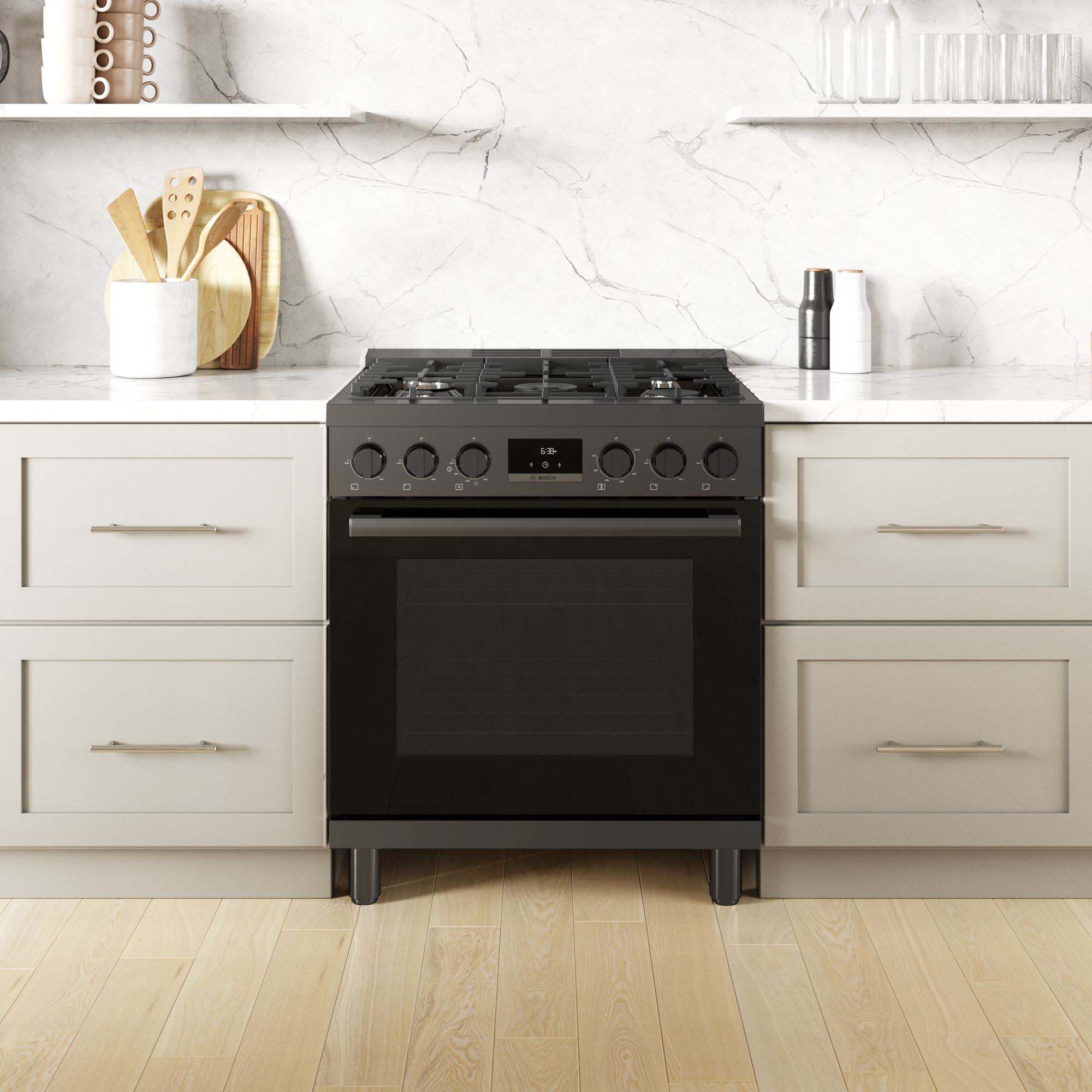 Bosch black stainless range sale