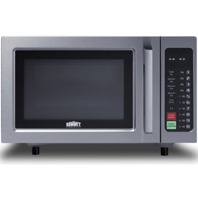 Summit 19 in. 0.9 cu. ft. 1000W Countertop Commercial Microwave - Stainless Steel | SCM1000SS2