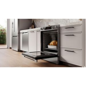 Bosch 300 Series 30 in. 5.8 cu. ft. Air-Fry Standard Convection Slide-In Electric Range with Smoothtop Burners - Stainless Steel, , hires