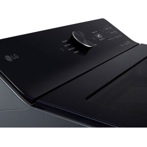 LG 27 in. 4.8 cu. ft. Smart Top Load Washer with 4-Way Agitator, EasyUnload & AI Sensing - Platinum Black, Platinum Black, hires