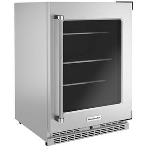 KitchenAid 24 in. 5.2 cu. ft. Built-In Undercounter Refrigerator - Stainless Steel, Stainless Steel, hires