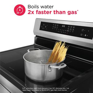 Frigidaire Gallery 30 in. 5.3 cu. ft. Air-Fry True European Convection Steam Electric Range with 4 Induction Burners - Stainless Steel, , hires