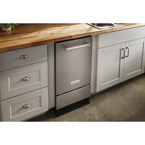KitchenAid 18 in. Built-In Undercounter Ice Maker with 35 lb. Ice Storage, Auto-Defrost & Digital Control - Stainless Steel with PrintShield Finish, , hires