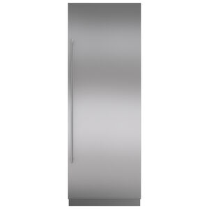 Sub-Zero Refrigerator Door Panel with Tubular Handle and 4" Toe Kick RH - Stainless Steel, , hires