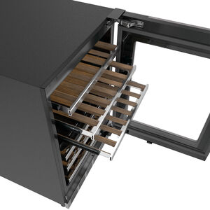 Thermador Freedom Collection 24 in. Undercounter Wine Cooler with Wood Racks, Dual Temperature Zones & 41 Bottle Capacity - Custom Panel Ready, , hires