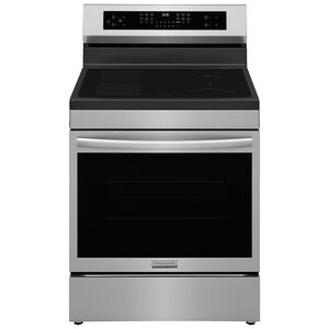 Frigidaire Gallery 30 in. 5.3 cu. ft. Air-Fry True European Convection Steam Electric Range with 4 Induction Burners - Stainless Steel, , hires