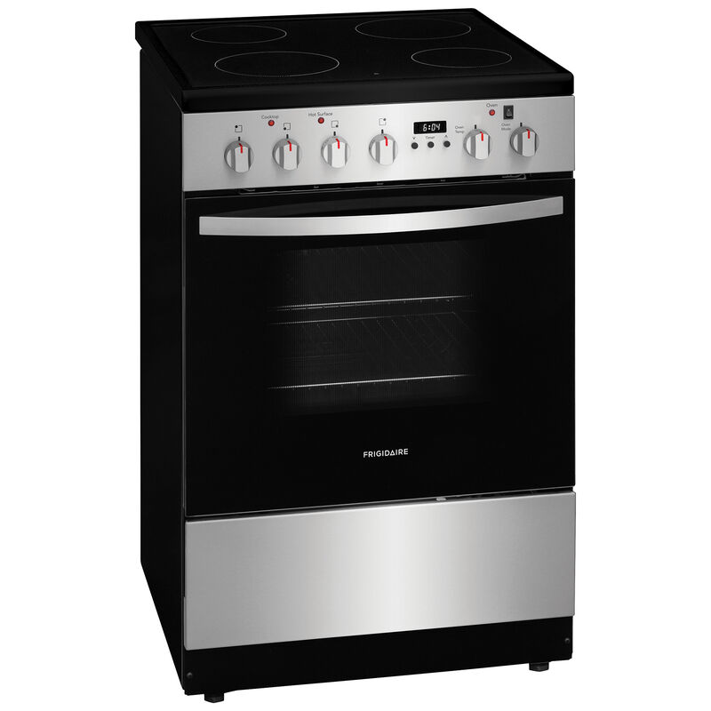 Frigidaire 24 in. 1.9 cu. ft. Convection Oven Freestanding Electric Range with 4 Smoothtop Burners - Stainless Steel, Stainless Steel, hires
