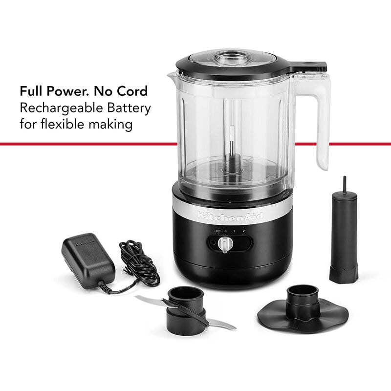 KitchenAid 5-Cup Cordless Food Chopper - Black, , hires