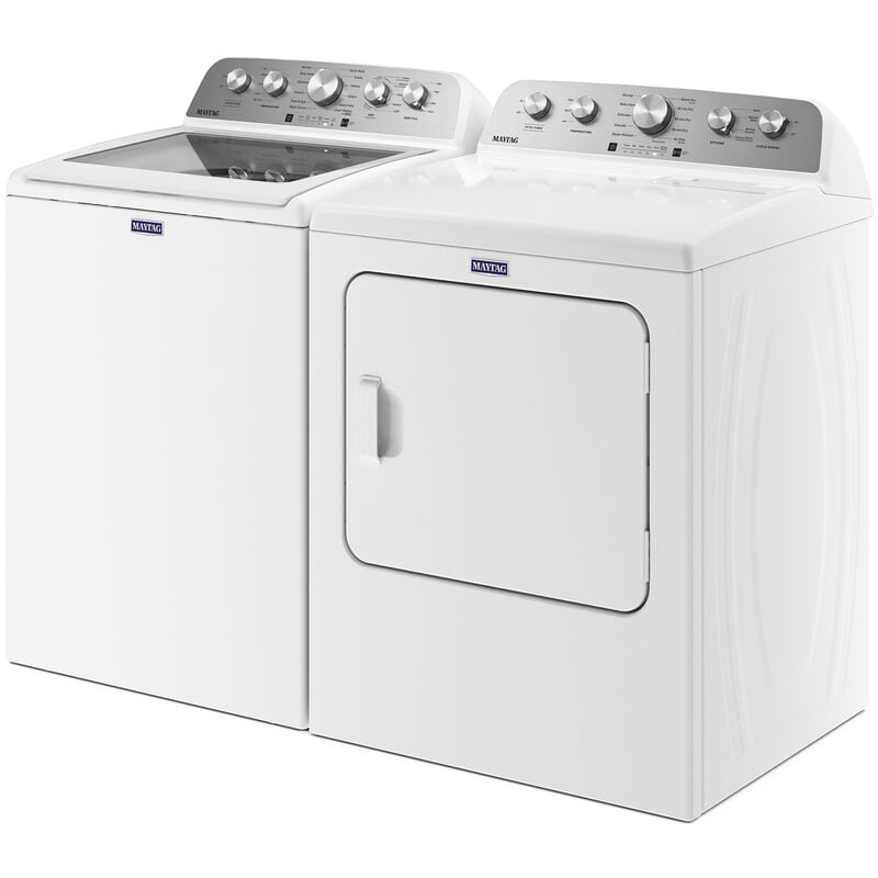 Maytag 28 in. 4.8 cu. ft. Top Load Washer with Extra Power Button - White, White, hires