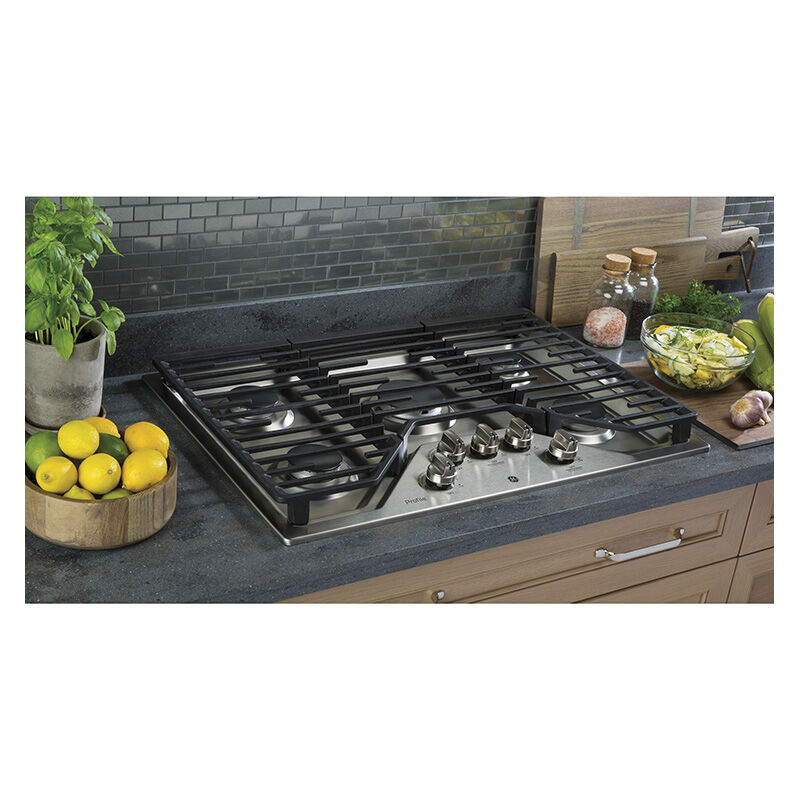 GE Profile 30 in. Natural Gas Cooktop with 5 Sealed Burners & Griddle - Stainless Steel, , hires