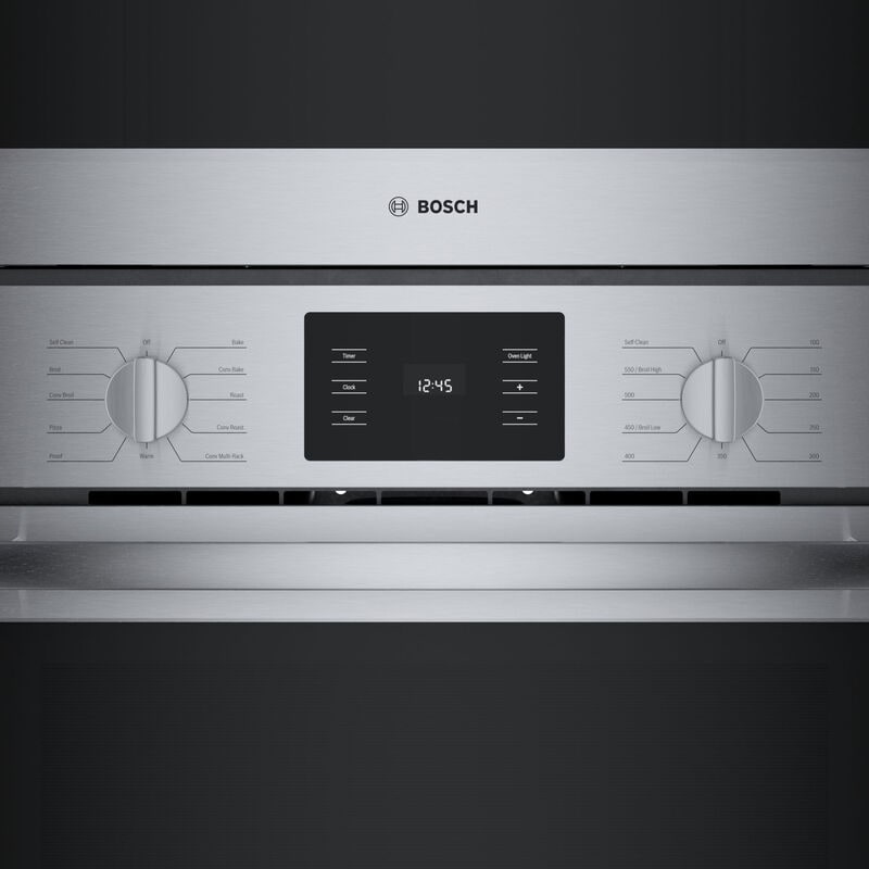 Bosch 500 Series 30 in. 6.2 cu. ft. Speed Electric Microwave/Wall Oven Combo with True European Convection - Stainless Steel, , hires