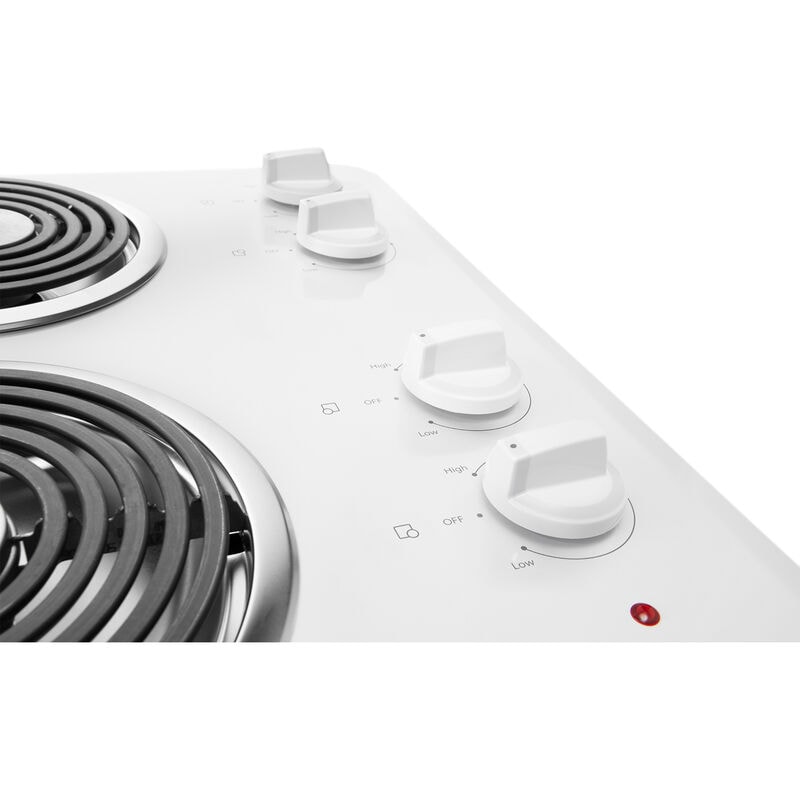 Whirlpool 30 in. 4-Burner Electric Cooktop with Simmer Burner - White, White, hires