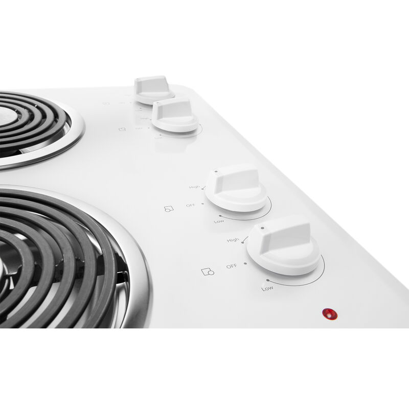 Whirlpool 30 in. 4-Burner Electric Coil Cooktop with Simmer & Power Burner - White, White, hires