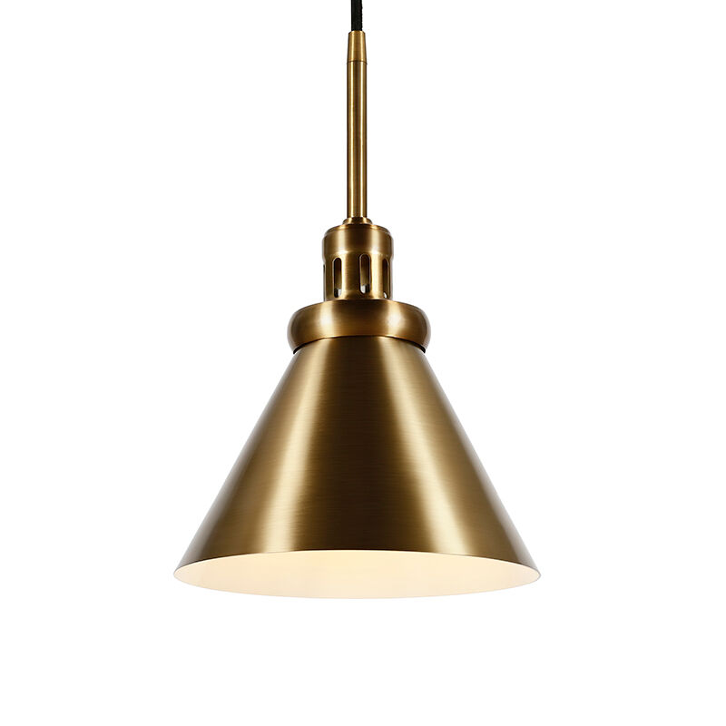Hudson & Canal Zeno 8.5 in. Pendant - Brass, , hires