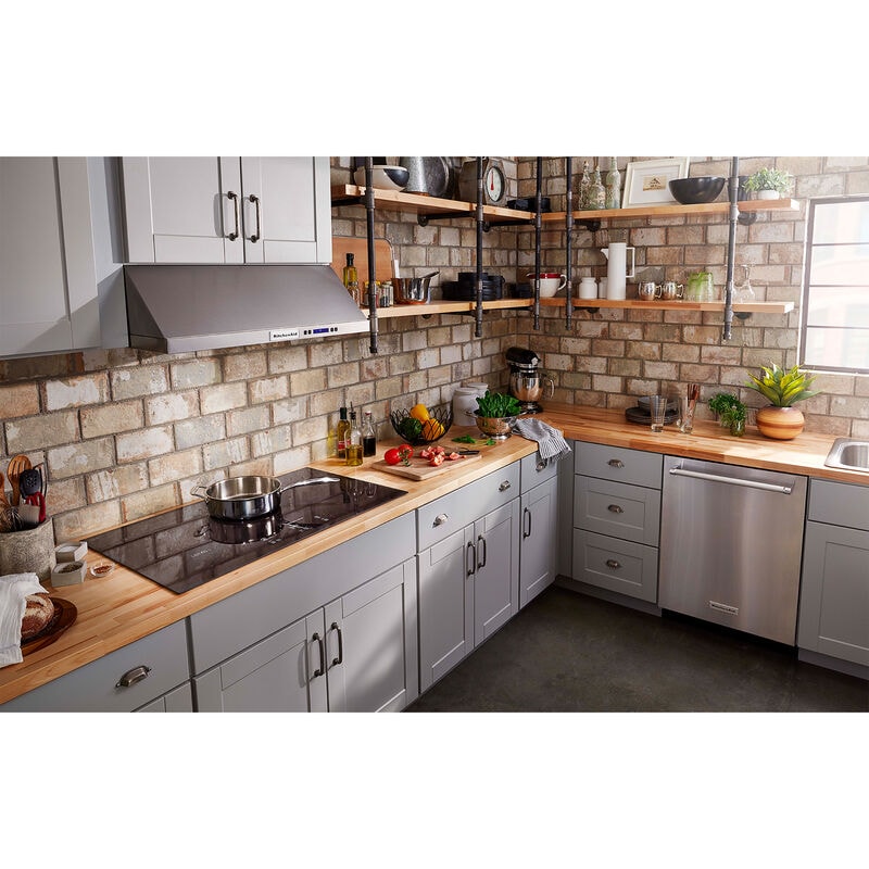 KitchenAid 36 in. 5-Burner Electric Cooktop with Simmer Burner & Power Burner - Black, , hires