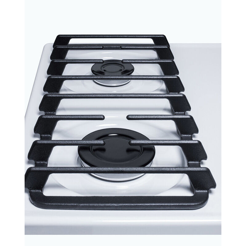 Summit 30 in. 4-Burner Natural Gas Cooktop with Simmer Burner - White, , hires