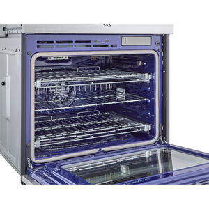 SKS 30 in. 9.4 cu. ft. Smart Top Control SteamElectric Double Wall Oven with True European Convection - Stainless Steel, , hires