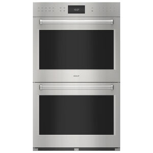 Wolf E Series 30 in. 9.4 cu. ft. Electric Smart Double Wall Oven with Dual Convection & Self Clean - Stainless Steel, , hires