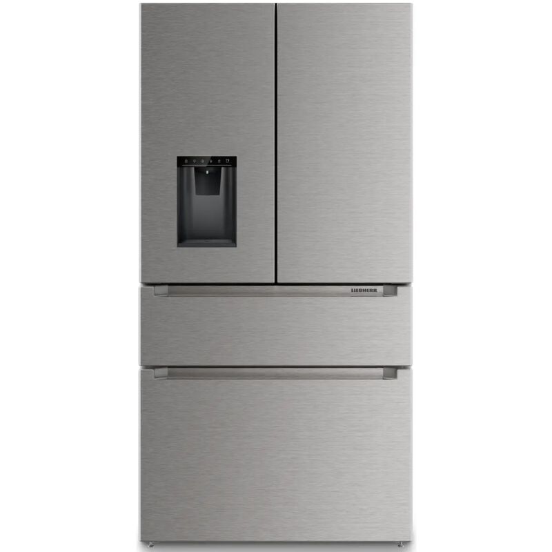 Liebherr Plus Series 36 in. 19.0 cu. ft. Smart Counter Depth 4-Door French Door Refrigerator with Ice & Water Dispenser - Stainless Steel, , hires