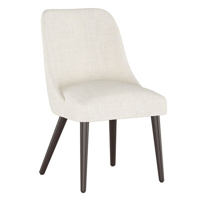 Skyline Furniture Modern Mid Century Dining Chair in Linen Fabric - Talc | 84-6LNNTLC