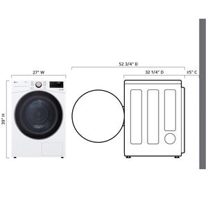 LG 27 in. 7.8 cu. ft. Smart Stackable Ventless Electric Dryer with Dual Inverter Heat Pump & AI Sensor Dry - White, , hires