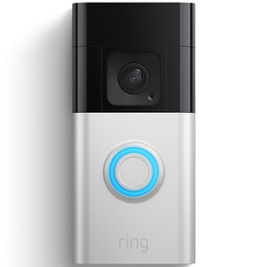 Ring Battery Doorbell Plus with Head-to-Toe View & Smart Wifi Video - Satin Nickel