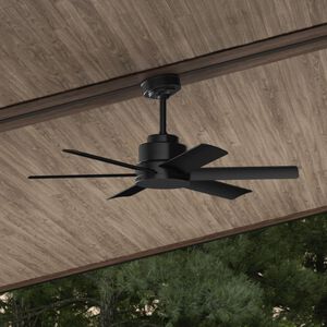 Hunter Kennicott 44 in. Indoor/Outdoor Ceiling Fan with Wall Control - Matte Black, Matte Black, hires