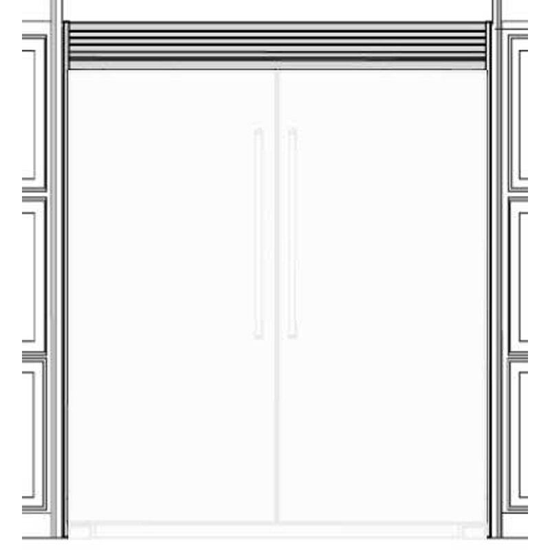 Frigidaire Professional 79 in. Dual Louvered Design Refrigerator Trim Kit - Stainless Steel, , hires