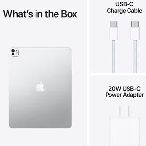 Apple 13 in. iPad Pro (2025 Release) with Wifi-Only, M5, 2 TB Storage, Apple Intelligence & OLED Nano-texture Glass - Silver, , hires