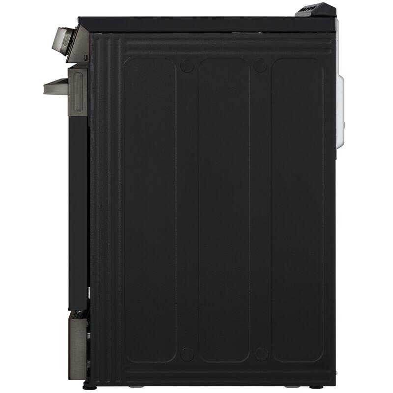 LG 30 in. 6.3 cu. ft. Smart Air-Fry Standard Convection Slide-In Electric Range with Radiant Burners - Black Stainless Steel, , hires