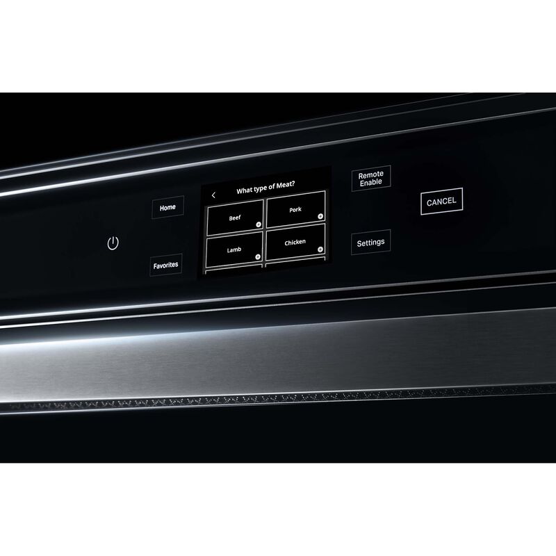 JennAir Noir 24 in. 2.6 cu. ft. Smart Electric Single Wall Oven with True European Convection - Floating Glass Black, , hires