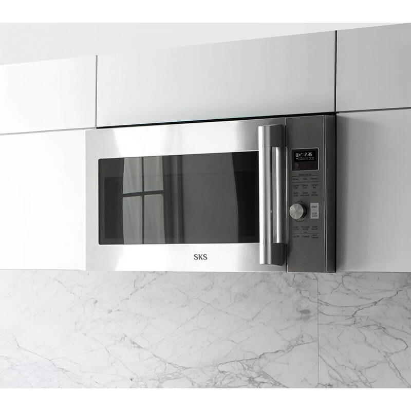 SKS 30 in. 1.7 cu. ft. 950W Smart Over-the-Range Microwave with 300 CFM, Convection & Sensor Cooking - Stainless Steel, , hires