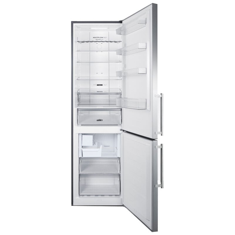 Summit 24 in. 11.7 cu. ft. Counter Depth Bottom Freezer Refrigerator with Ice Maker - Stainless Steel, , hires